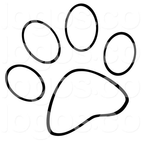 Paw Print Coloring Page High Quality Educative Printable