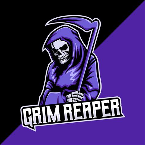 Grim Reaper Esport And Mascot Logo Template Easy To Edit And Customize