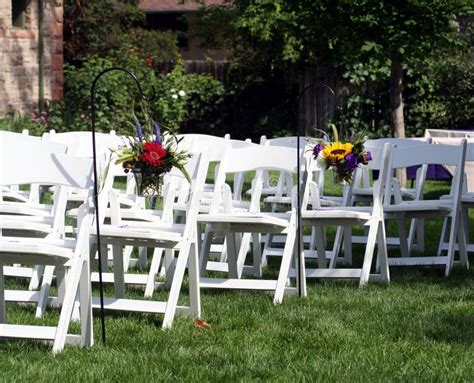 Rows Of Guest Chairs For Outdoor Wedding Stock Photo Image Of White