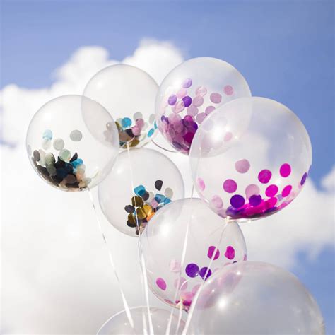 Clear Confetti Balloons And Giant Confetti Balloons — Shimmer And Confetti