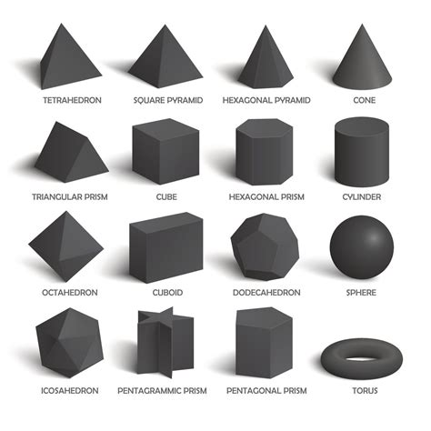 An Image Of Different Shapes And Sizes Of 3d Cubes Pentagons Pyramids