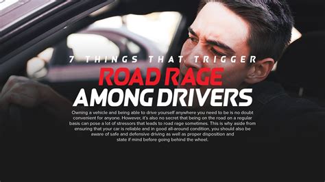 7 Things That Trigger Road Rage Among Drivers | Road rage, Aggressive drivers, Distracted driving