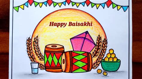 Baisakhi Drawing Easy Baisakhi Festival Drawing Baisakhi Poster