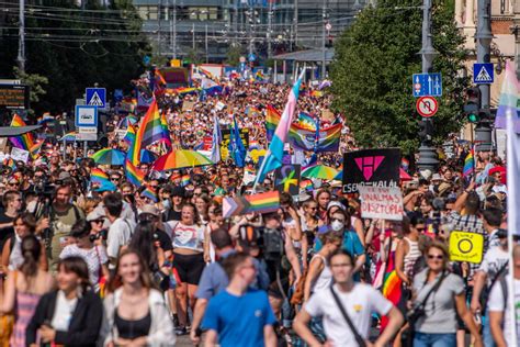 thousands defy orbán with festive pride parade backing gay rights in