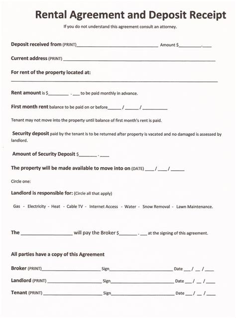 Free Printable House Lease Agreement