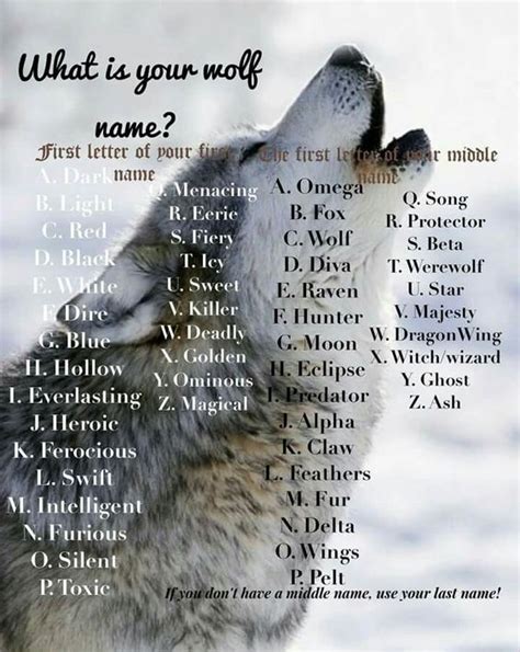 What Is Your Wolf Name Witches Of The Craft