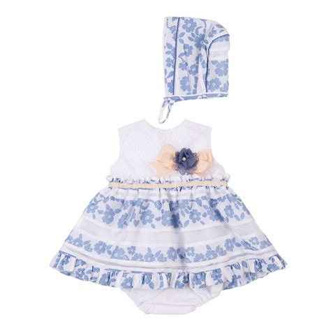 Vestido Bebé Estampado Flores Con Capota Y Braga Baby Ferr