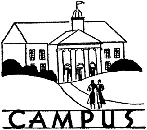 Vintage College Campus Image The Graphics Fairy