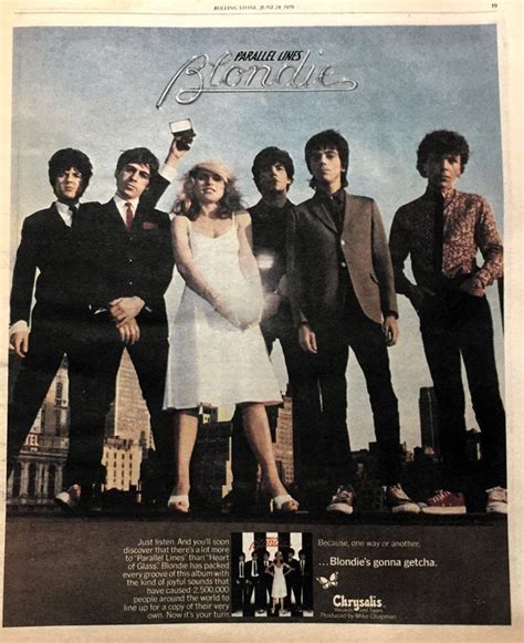 Blondie Print Add For Parallel Lines Album Rolling Stone Magazine June 1979 Blondie Albums