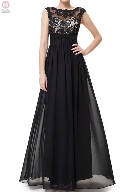 Sukienka Wieczorowa Długa Czarna Elegancka Koronka Evening Dresses