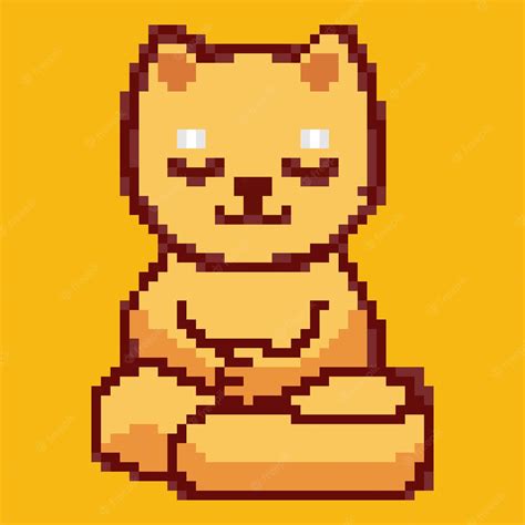 Premium Vector Cute Kitten Domestic Pet Pixel Art
