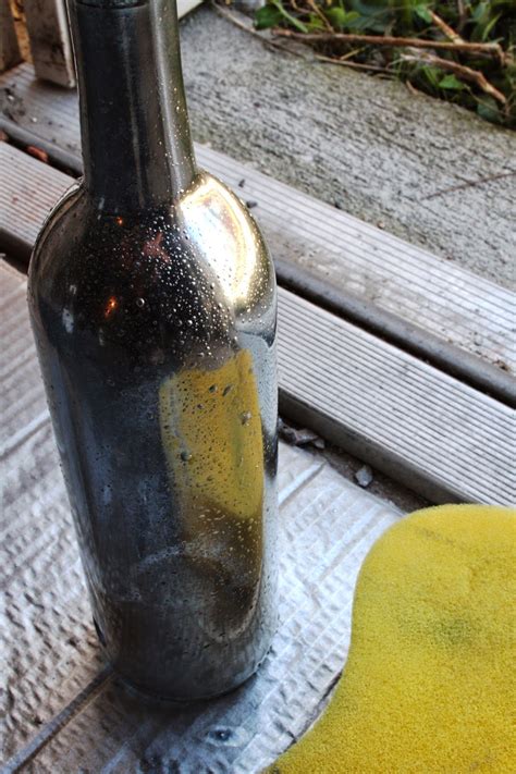 Market Street Artisans Tutorial Faux Mercury Glass Wine Bottle