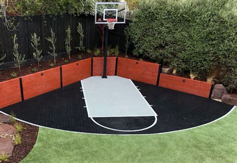 Many people prefer to save money by constructing their own backyard court. Pin by Steven Deckx on Garden | Backyard basketball, Basketball court backyard, Backyard renovations