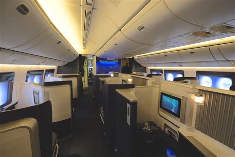 Pleasantly Stylish British Airways First Class Cabin On A Boeing 777