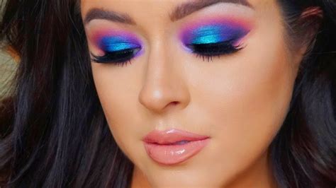 Full Coverage Glam And Colorful Makeup Tutorial Youtube