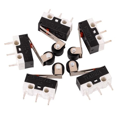 5pcs Ac Mini Micro Limit Switch 125v 1a Roller Lever Arm Microswitch