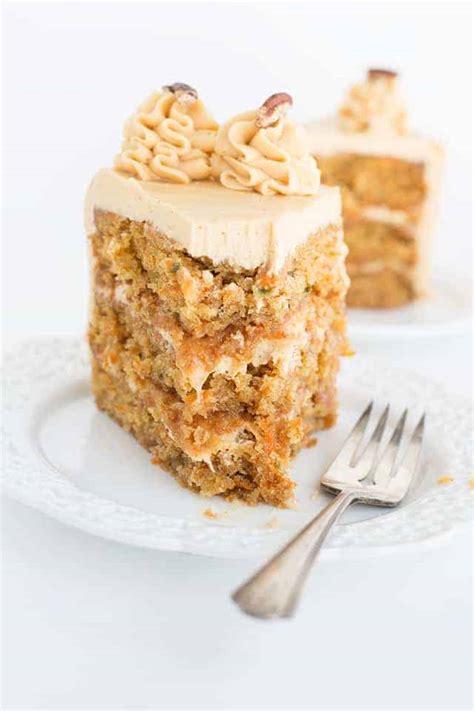 Carrot Cake With Caramel Frosting Cookie Dough And Oven Mitt