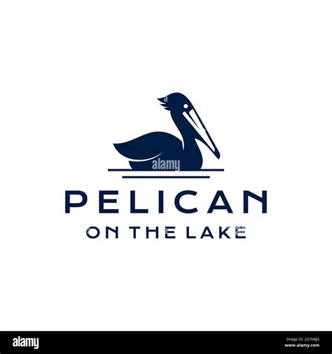 Pelican Bird Logo Design Vector Illustration Template Stock Vector
