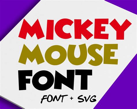 Mickey Mouse In Disney Font