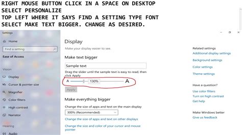 Windows 10 users were unable to change text size. CHANGE DESKTOP FONT SIZE IN WINDOWS 10 (APRIL 2019) - YouTube