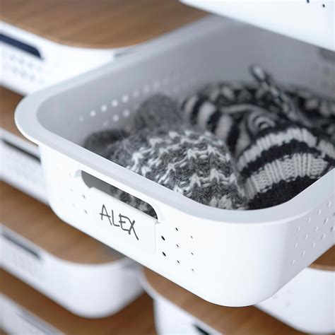 White Nordic Storage Baskets With Handles The Container Store
