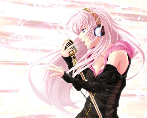 4574636 Vocaloid Tears Microphone Pink Hair Megurine Luka Anime