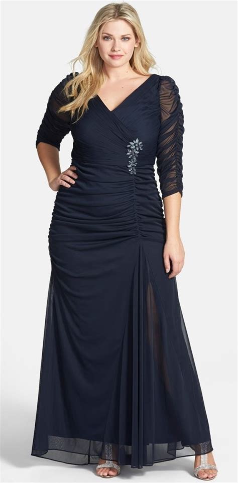 24 plus size long wedding guest dresses {with sleeves} alexa webb