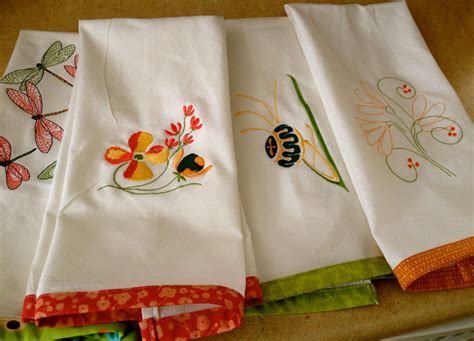 Beautiful Embroidery Flour Sack Towels Etsy Embroidery Flour Sack