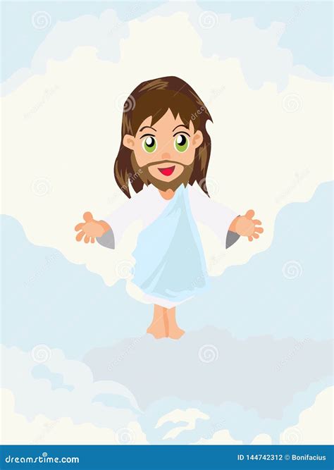 Jesus Christ Ascended To Heaven Stock Vector Illustration Of