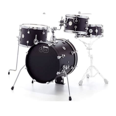 Dw Design Series 4pc Mini Pro Drum Kit Satin Black Ddlm1604bl