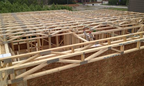 Floor trusses are built with 2x4s or 2x3s with a wide, stable bearing surface that is easier to work on and around. wood floor truss span tables | Brokeasshome.com