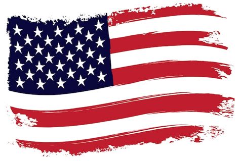Premium Vector Grunge American Flag Design