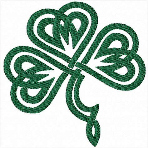 Celtic Shamrock A Machine Embroidery Design For St Etsy Irish