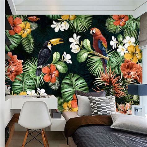 Image Result For Tropical Mural Tropical Home Decor Plant Wallpaper