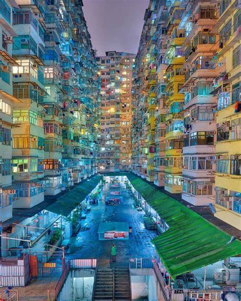 A Wide Shot Of The Famous Monster Building In Quarry Bay