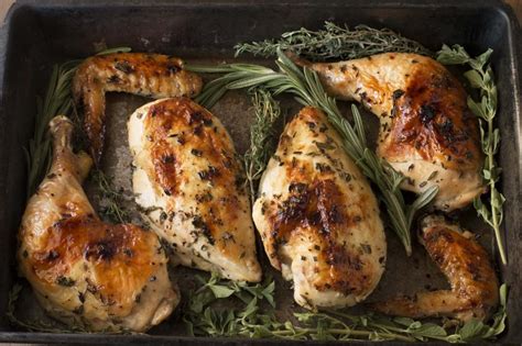 Everything you need to know about buying whole chickens. Roasted Chicken with White Wine And Fresh Herbs - Cake 'n Knife