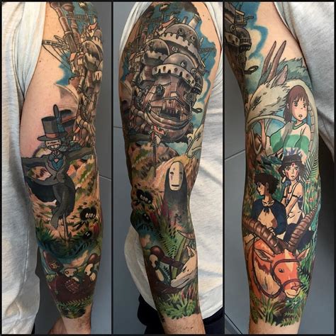 Studio Ghibli Tattoo Sleeve