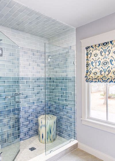 A unique bathroom tile design for a bathroom renovation, a new bathroom, a small bathroom, or ensuite will make your bathroom stand out. Ombre blue shower tiles | cool bathroom idea | Blue shower ...