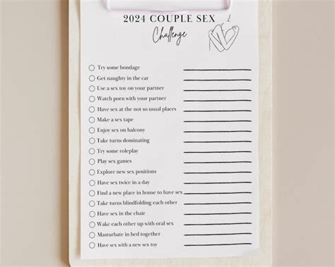 2024 Couples Sex Challenge Printable Kinky Sex Challenge For Couples To Spice Up Your Bedroom