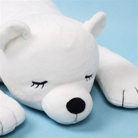 Polar Bear Shaped Plush Pillow