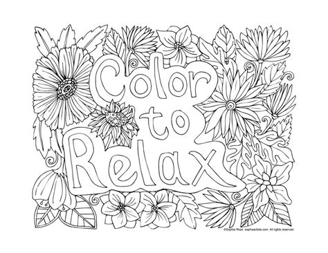 Color To Relax - Free Color To Relax Coloring Page - Page 1 - Created