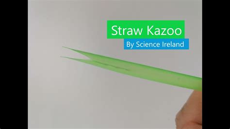 Make A Straw Kazoo By Science Ireland Youtube