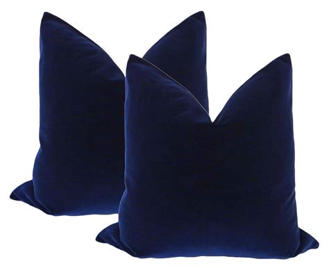 22 Sapphire Blue Velvet Pillows A Pair Chairish