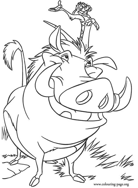 There's something for everyone from beginners to the advanced. The Lion King - Timon and Pumbaa coloring page