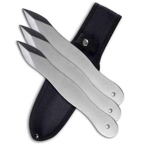 Professional Throwing Knives Chrome Throwing Knife Set Heavy Duty