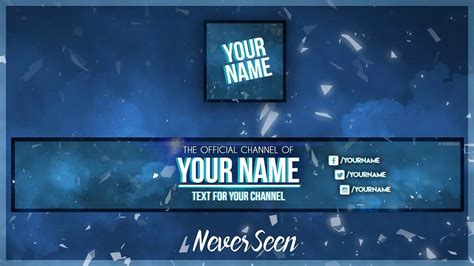 Youtube Banner Template Photoshop Awesome Free Banner Template Avatar