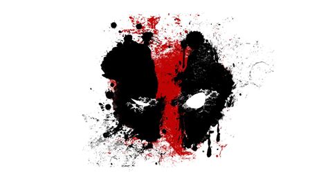 Deadpool Fan Art Black Red Paint Splatter Wallpapers Hd Desktop