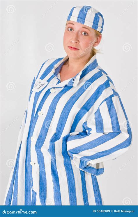 Woman In Prison Uniform Stock Image Image Of Isolated 5548909