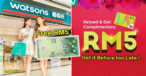 Not only can the watsons vip card act as a touch n' go card, you are also entitled to earn 5 times the points when you pay with it! Top Up Watsons Touch 'n Go to Get RM5 for Free - RedChili21 MY