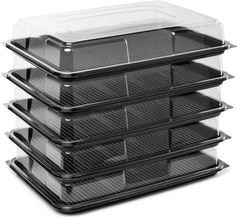 Caterline 15 Large Buffet Catering Trays With Lids Recyclable Plastic